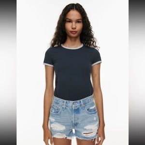 Levi’s vintage reworked distressed light wash denim shorts